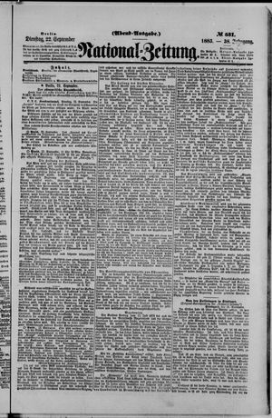 National-Zeitung vom 22.09.1885