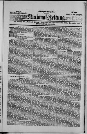 National-Zeitung vom 26.09.1885