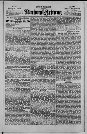 National-Zeitung vom 02.10.1885
