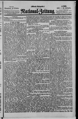 National-Zeitung vom 10.10.1885