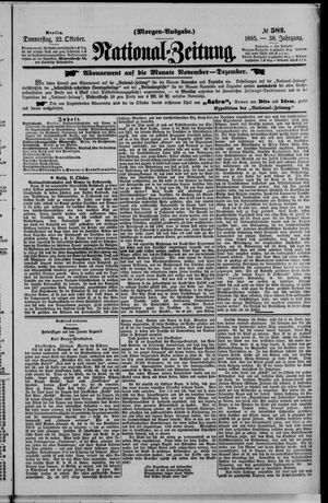 National-Zeitung vom 22.10.1885