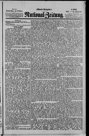 National-Zeitung vom 22.10.1885