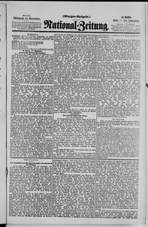 National-Zeitung vom 18.11.1885