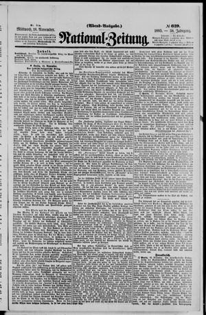 National-Zeitung vom 18.11.1885