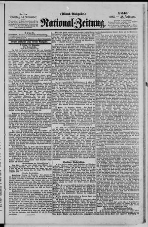 National-Zeitung vom 24.11.1885