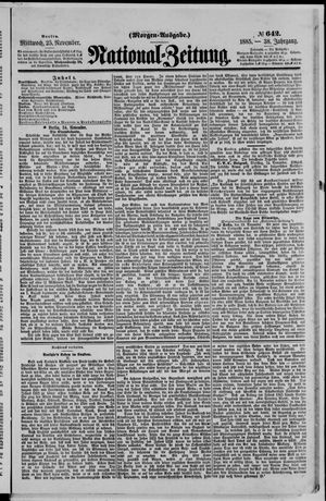 National-Zeitung vom 25.11.1885