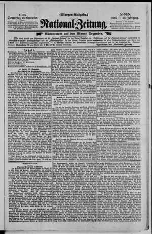 National-Zeitung vom 26.11.1885