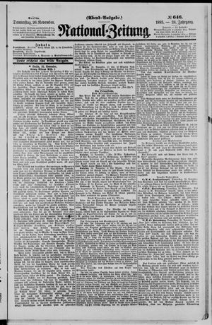 National-Zeitung vom 26.11.1885