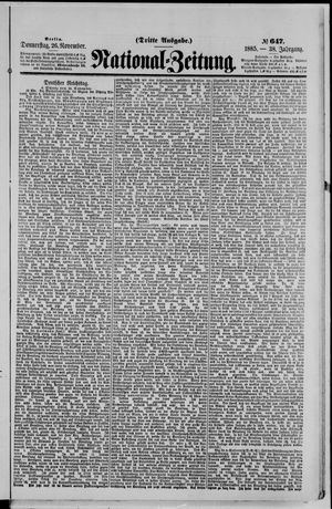 National-Zeitung vom 26.11.1885