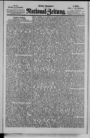 Nationalzeitung vom 11.12.1885