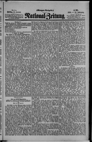 Nationalzeitung vom 15.01.1886