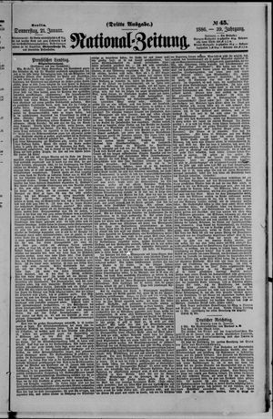 National-Zeitung vom 21.01.1886