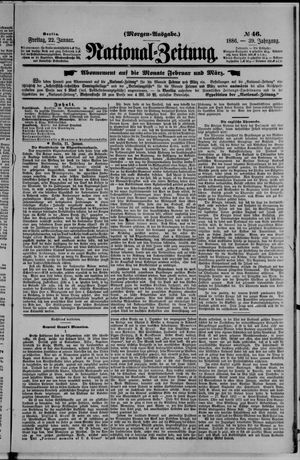 Nationalzeitung vom 22.01.1886