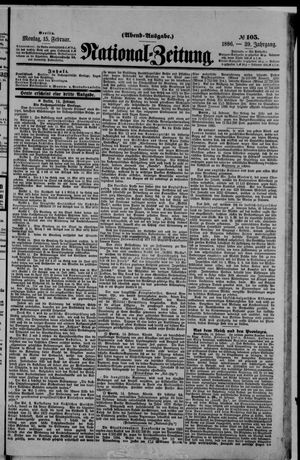Nationalzeitung on Feb 15, 1886