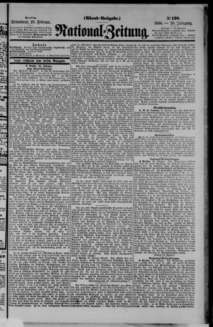 Nationalzeitung on Feb 20, 1886