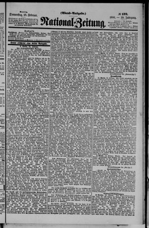Nationalzeitung vom 25.02.1886