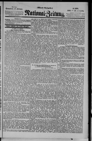 Nationalzeitung on Feb 27, 1886