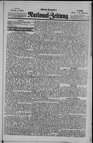 Nationalzeitung vom 26.03.1886