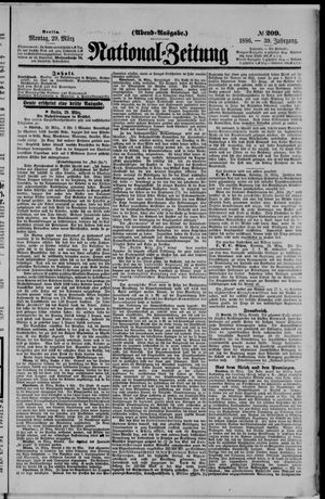 Nationalzeitung vom 29.03.1886