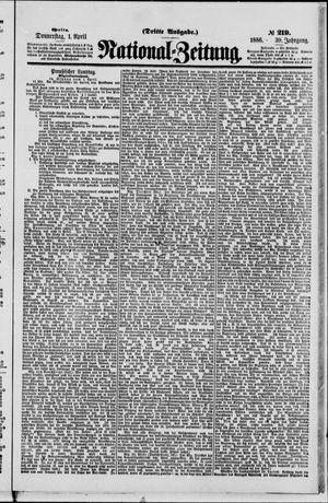 Nationalzeitung vom 01.04.1886