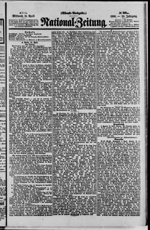 Nationalzeitung vom 21.04.1886