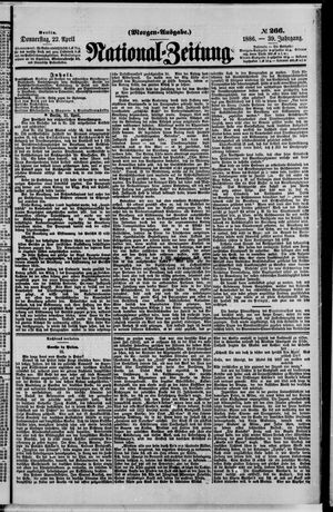 Nationalzeitung vom 22.04.1886