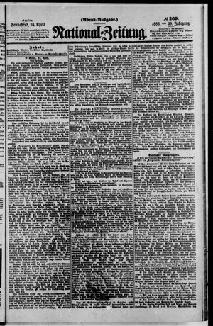Nationalzeitung vom 24.04.1886