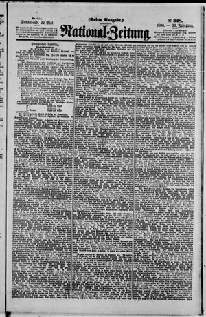 Nationalzeitung vom 22.05.1886