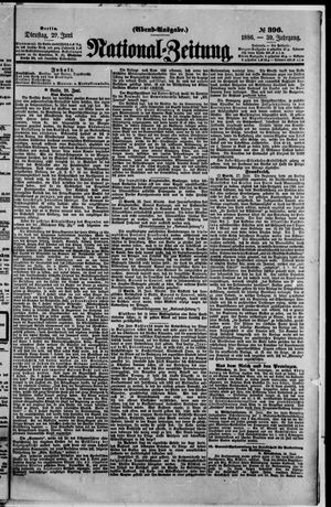 Nationalzeitung vom 29.06.1886