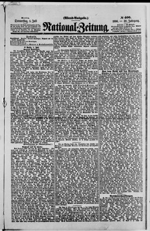 Nationalzeitung on Jul 1, 1886