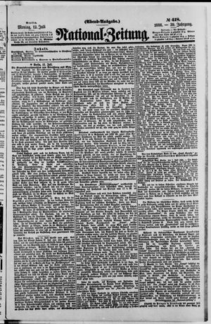 Nationalzeitung vom 12.07.1886