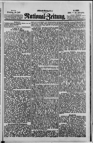 Nationalzeitung vom 20.07.1886