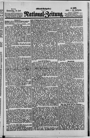 Nationalzeitung vom 22.07.1886