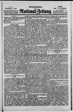 Nationalzeitung on Jul 31, 1886