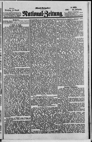 National-Zeitung vom 10.08.1886