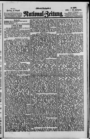 National-Zeitung vom 27.08.1886
