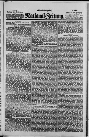 National-Zeitung vom 10.09.1886
