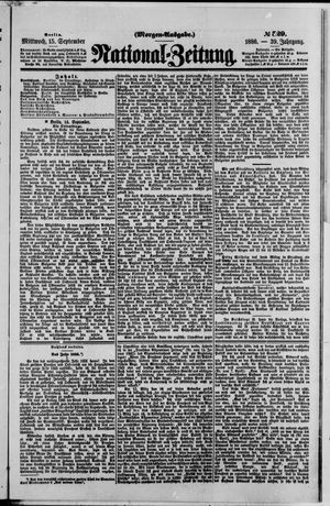 National-Zeitung vom 15.09.1886