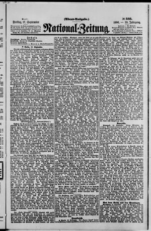 National-Zeitung vom 17.09.1886