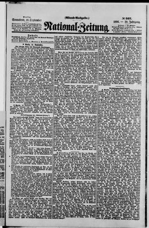 National-Zeitung vom 18.09.1886
