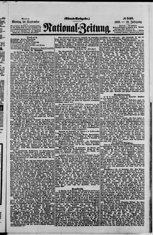 National-Zeitung vom 20.09.1886