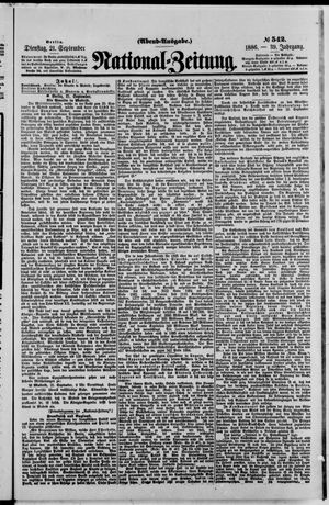 National-Zeitung vom 21.09.1886
