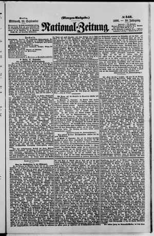 National-Zeitung vom 22.09.1886