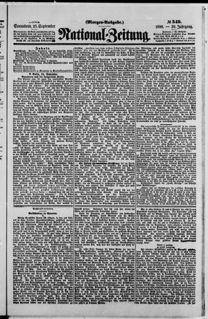National-Zeitung vom 25.09.1886