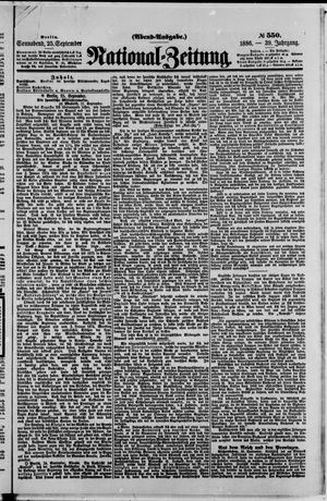National-Zeitung vom 25.09.1886