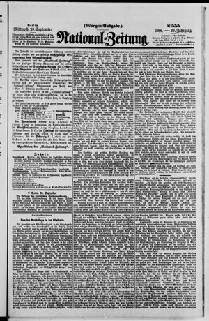 Nationalzeitung vom 29.09.1886