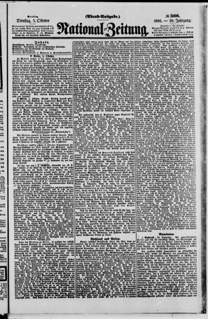 National-Zeitung vom 05.10.1886