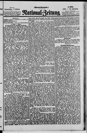 National-Zeitung vom 07.10.1886