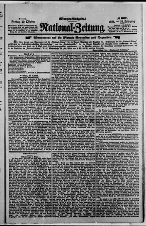 National-Zeitung vom 29.10.1886