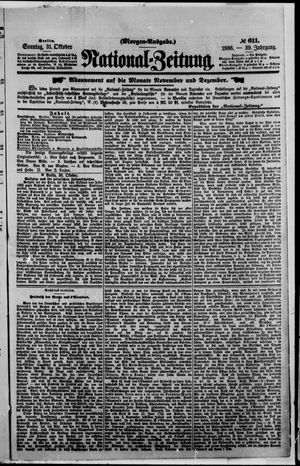 National-Zeitung vom 31.10.1886